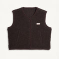 Bild in Galerie-Betrachter laden, Happymess | Merino Weste chocolate brown