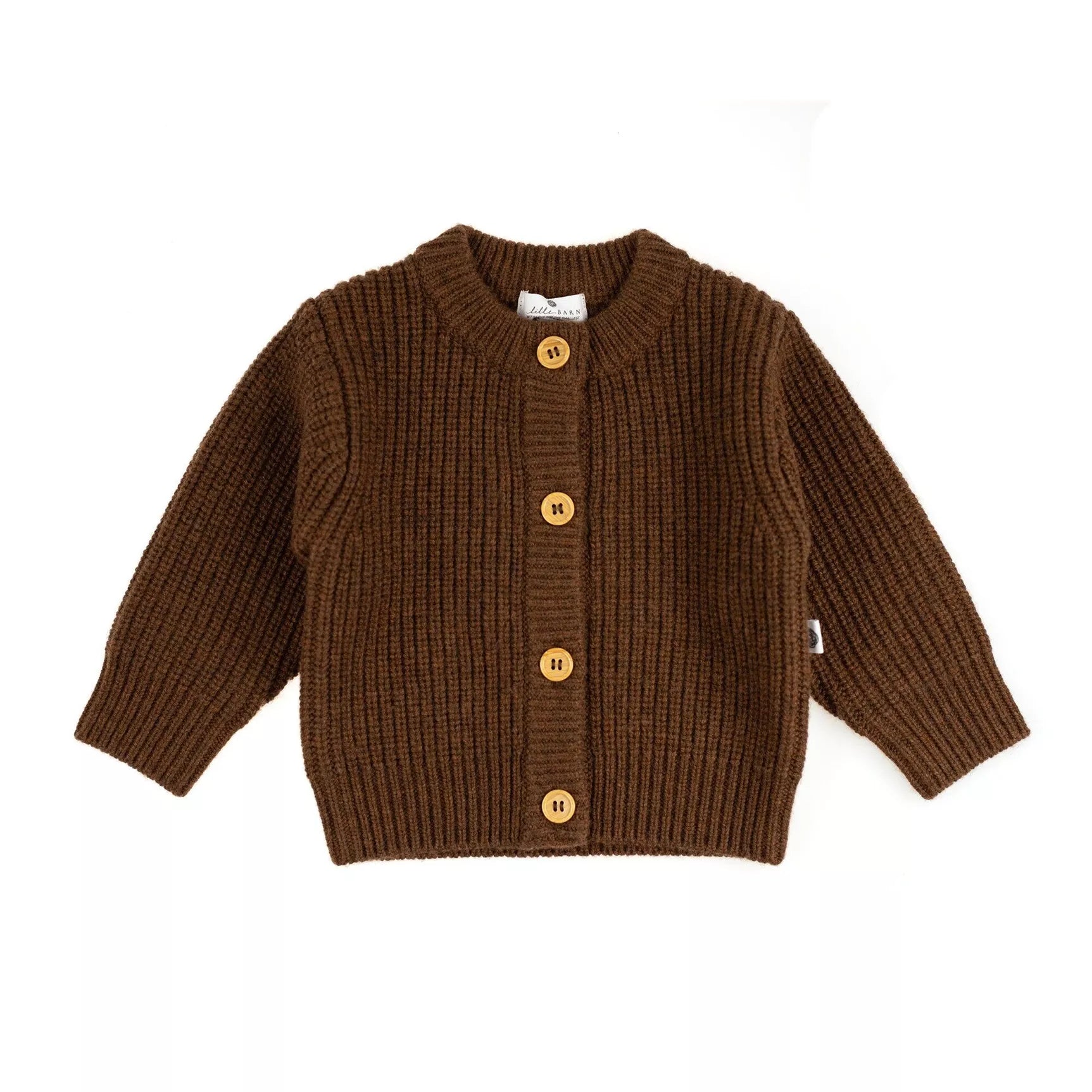 Lille Barn | Merino Strickjacke braun