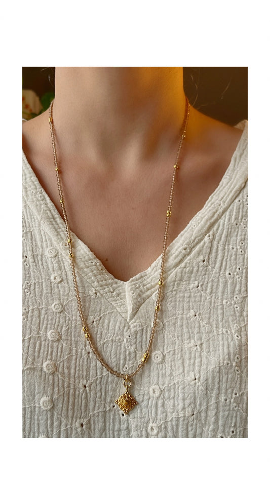 Edelsteinkette aus Rauchquarz