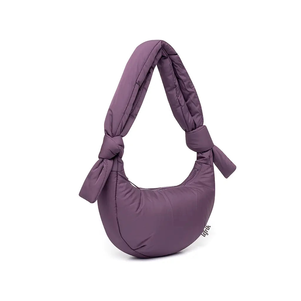 Biwa Puffy Schultertasche -Pflaume
