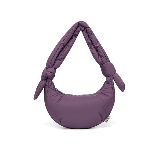 Biwa Puffy Schultertasche -Pflaume