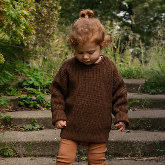 Lille Barn | Merino Strickpullover braun