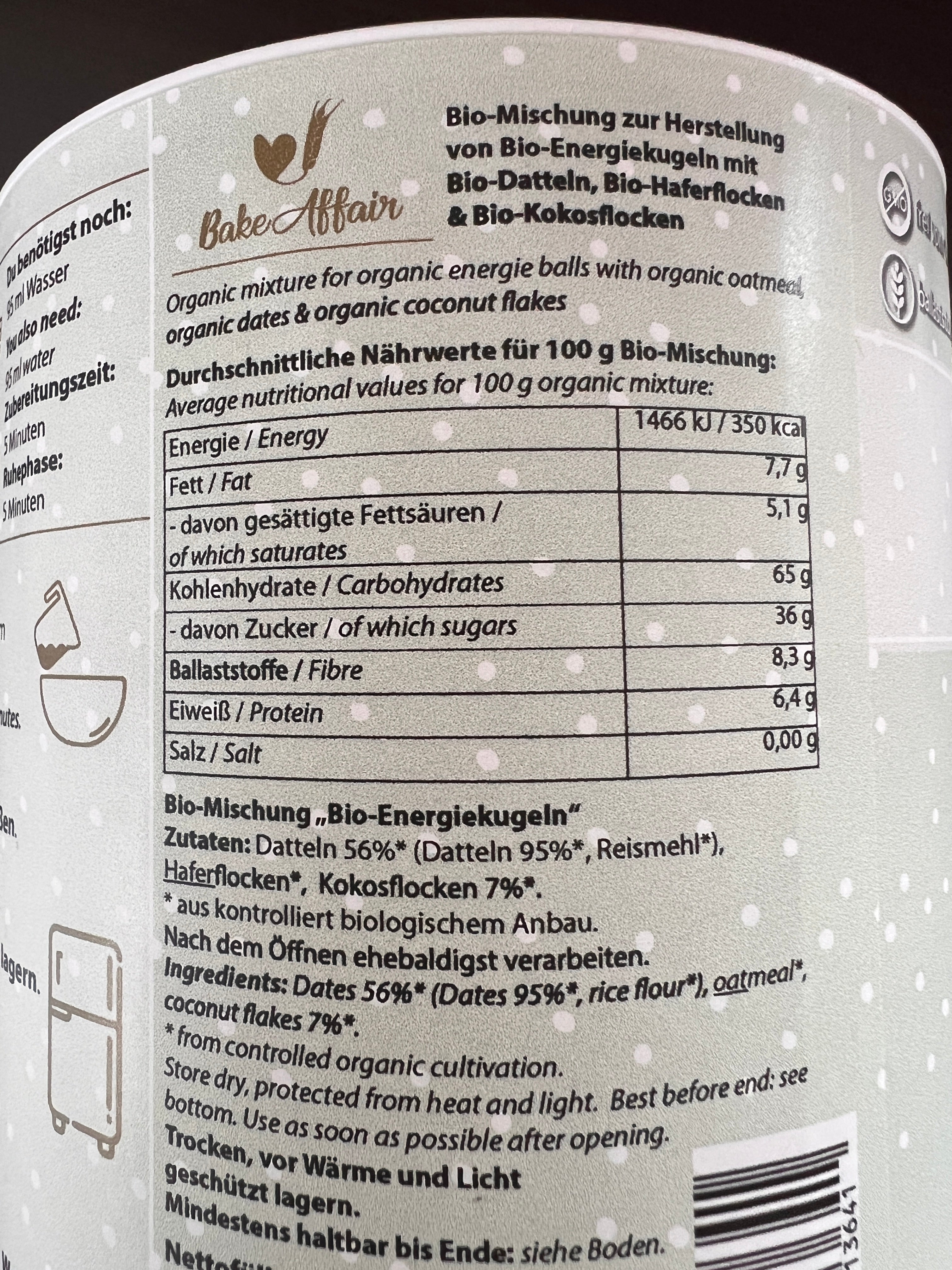 Bio Mischung Energiekugel Kids Kokos