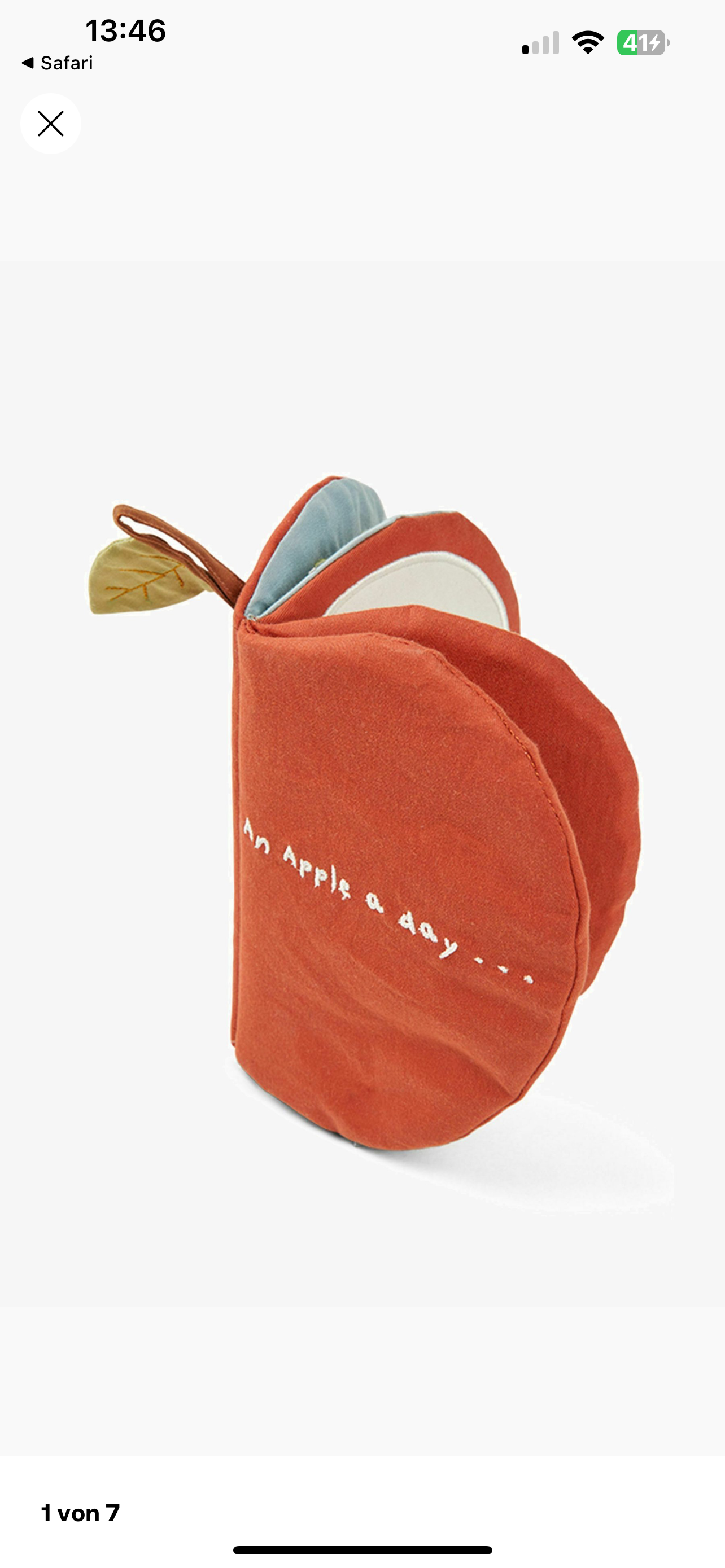 Fabelab | Fabric Book red Apple