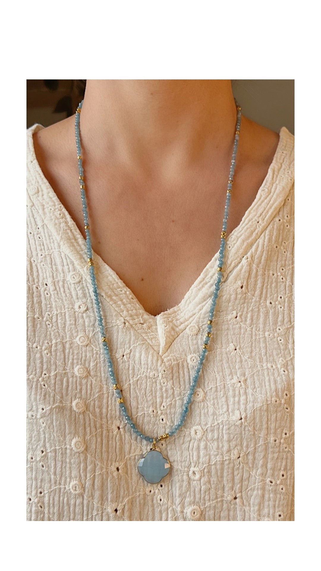 Edelsteinkette aus Achatsteinen