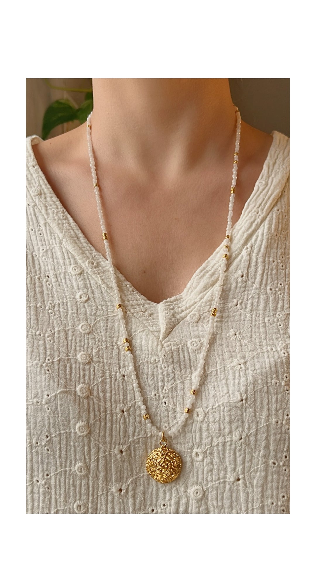 Edelsteinkette aus Achatsteinen