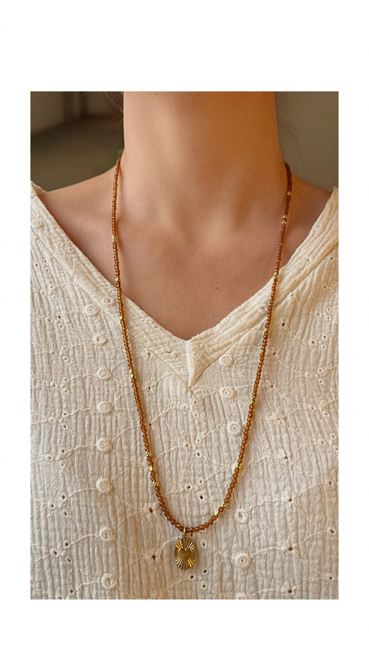 Edelsteinkette aus Quarzsteinen