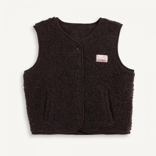 Happymess | Merino Weste Kids chocolate brown