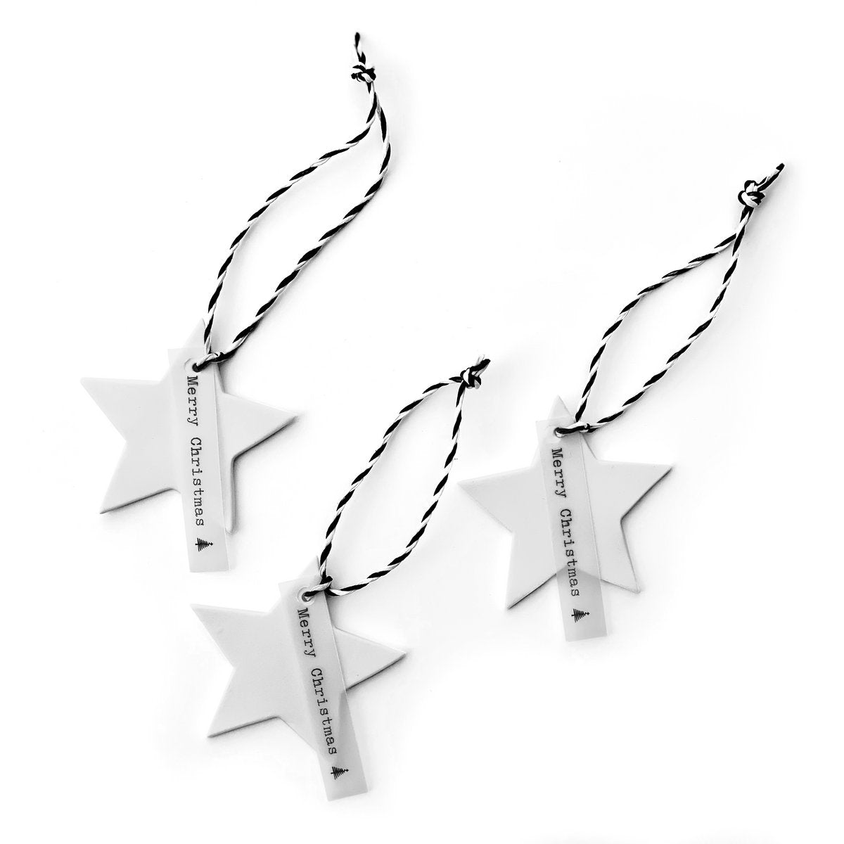 Porzellan Sterne | Baumanhänger