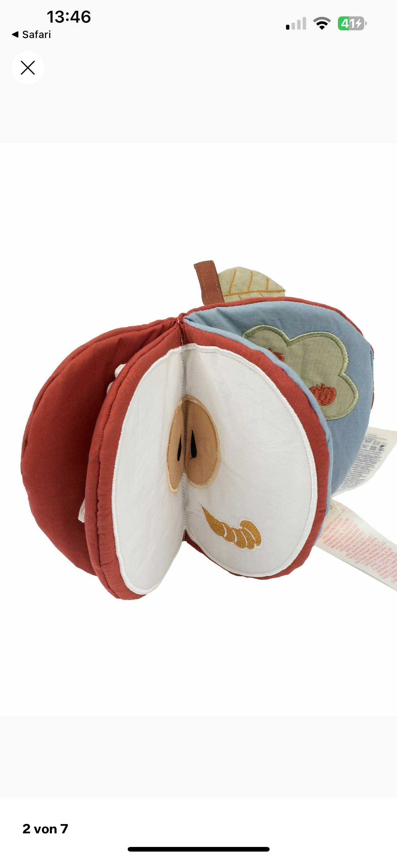 Fabelab | Fabric Book red Apple